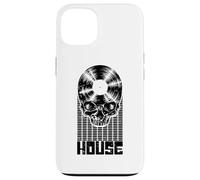 House Music DJ Equalizer Skull LP Music Lover Equalizer Coque pour iPhone 13