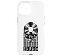 House Music DJ Equalizer Skull LP Music Lover Equalizer Coque pour iPhone 15