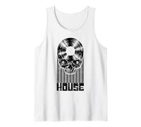House Music DJ Equalizer Skull LP Music Lover Equalizer Débardeur