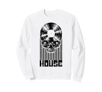 House Music DJ Equalizer Skull LP Music Lover Equalizer Sweatshirt