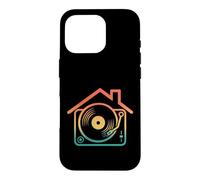 House Music DJ Platine Vinyle rétro dégradé Art Coque pour iPhone 16 Pro