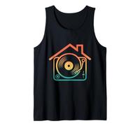 House Music DJ Platine Vinyle rétro dégradé Art Débardeur