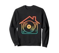 House Music DJ Platine Vinyle rétro dégradé Art Sweatshirt