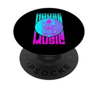 House Music DJ Techno Festival EDM Rave Yin Yang Crâne PopSockets PopGrip Adhésif