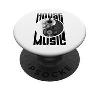 House Music DJ Techno Festival EDM Rave Yin Yang Crâne PopSockets PopGrip Adhésif