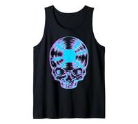 House Music Glitch Optical Illusion EDM Rave DJ Skull LP Débardeur