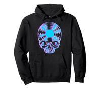 House Music Glitch Optical Illusion EDM Rave DJ Skull LP Sweat à Capuche