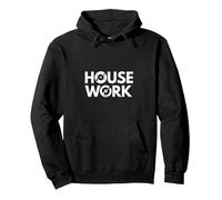House Music Work - Cadeau pour Fan de Disque Vinyle DJ Sweat à Capuche, Unisexe pour Adultes, Noir, M