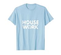 House Music Work - Cadeau pour Fan de Disque Vinyle DJ T-Shirt, Homme, Bleu Céleste, L