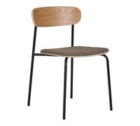 House Nordic 2 chaises Estepona Bois avec Pieds Noirs