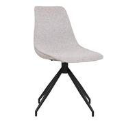 House Nordic 2 chaises pivotantes en Boucle Sable avec Pieds Noirs