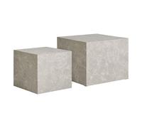 House Nordic 2 Tables Basses carrées Aspect marbre