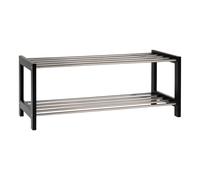 House Nordic Armoire à Chaussures Padova Noir 78x34 CM Étagère Rangement