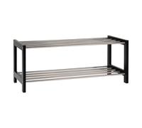 House Nordic Armoire à Chaussures Padova Noir 78x34 CM Étagère Rangement