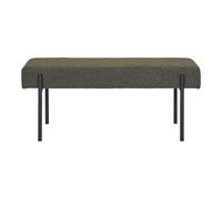House Nordic Banc vert foncé avec pieds noirs 100 x 36 x 42,5 cm