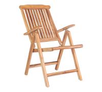 House Nordic Chaise en Teck 5 Positions Bois Nature pour Jardin