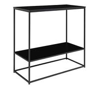 House Nordic Console Vita avec deux étagères Noir 80 x 80 x 36 cm