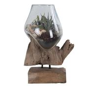 House Nordic Goutte d'eau en Teck et Verre 25 cm