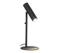 House Nordic Lampe de table noire PARIS - GU10/5W LED - IP20 - Lampe de bureau tube design