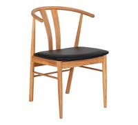 House Nordic Lot de 2 chaises en Bois de chêne avec Assise Noir