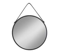 House Nordic Miroir Trapani - Miroir avec Cadre en Acier Noir - 60 cm