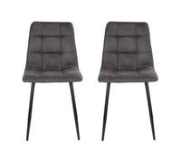 HOUSE NORDIC SALON Chaise Chaise Middelfart gris lot de 2