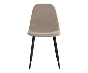 House Nordic Stockholm chaise de salle à manger - coloris pierre, pieds noirs, HN1231