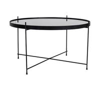 Table basse Scarlett 70x40 cm Rond Noir