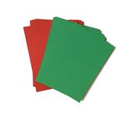 House of Card & Paper Lot de 100 cartes de Noël Rouge/vert Format A4 210 x 297 mm