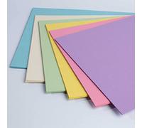 House of Card & Paper Lot de 50 feuilles cartonnées A3 210 g/m² - Couleurs pastel arc-en-ciel