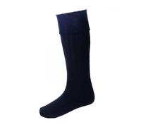 House of Cheviot Chaussettes de kilt en laine mérinos - Fabriquées en Écosse - Idéales pour les activités extérieures et intérieures - Chaussettes unisexes, Noir , L