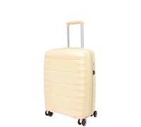 House Of Leather Gladstone Valise rigide extensible à 8 roulettes avec serrure TSA, blanc cassé, Cabin, Bagage rigide avec roulettes pivotantes