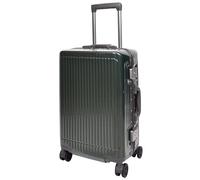 House Of Leather Valise à coque rigide avec cadre en métal 4 roues avec double serrure Barbuda, Vert, Cabin, Bagages rigides avec cadre en métal