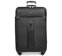 House Of Leather Valise légère à 4 roues pivotantes avec stabilisateurs Motif crocodile Noir, Noir , M, Bagages avec roues pivotantes et stabilisateurs