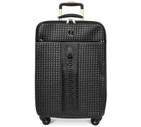 House Of Leather Valise légère à 4 roues pivotantes avec stabilisateurs Motif crocodile Noir, Noir , S, Bagages avec roues pivotantes et stabilisateurs