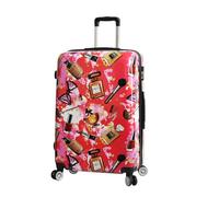 House Of Leather Valise rigide à imprimé de maquillage, léger et extensible à 4 roues rotatives, bagage de voyage pour femme Fleek, Multicolore, Large Check-in Size 28", Bagage extensible avec