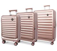 House Of Leather Valise rigide à quatre roues Alaska, rose gold, Full Set, Bagage rigide avec roulettes pivotantes