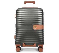 House Of Leather Valise rigide à quatre roues Durban, gris, Cabin 20", Bagage rigide extensible avec roulettes pivotantes