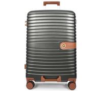 House Of Leather Valise rigide à quatre roues Durban, gris, Medium 24", Bagage rigide extensible avec roulettes pivotantes