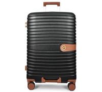 House Of Leather Valise rigide à quatre roues Durban, Noir , Medium 24", Bagage rigide extensible avec roulettes pivotantes