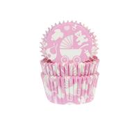 House of Marie 50 moules à muffins bébé rose