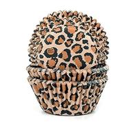 House of Marie Lot de 50 caissettes à muffins en papier Motif léopard