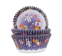 House of Marie Lot de 50 pochettes à muffins en papier Astronaute