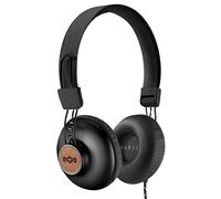 House of Marley Casque Audio Positive Vibration 2 | Pliable, Confortable, Réduction de Bruit, Qualité Audio Premium, Câble Tressé, Matériaux Durables, Micro Intégré | Noir