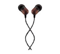 The House of Marley Smile Jamaica Écouteurs Intra-auriculaires, Bouton de Contrôle du Microphone, Driver 9,2mm Anti-Bruit, 2 Tailles d’Embouts Inclus pour le Confort, Câble Anti-nœuds, Noir