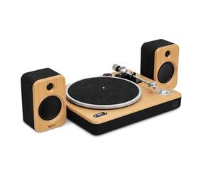 House of Marley Stir It Up Wireless 2 Platine Vinyle Bluetooth 10W - Bambou | Lecteur Vinyle Facile d'Installation, Enceintes Haut-Parleurs de Bibliothèque, Design Durable
