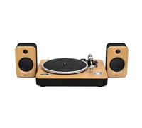 House of Marley Stir It Up Wireless 2 Platine Vinyle Bluetooth avec Enceintes 10W - Lecteur Vinyle Facile d'Installation et Haut-Parleurs de BibliothèQue, Design Durable, Bambou
