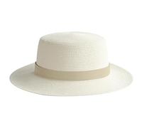 House of Ord Cape Town Azur Boater Chapeau d'été Femme Anti UV 50+ Certifié Chapeau de Soleil M/58cm Taille Régable - Taille: M-L/58cm - Ivoire