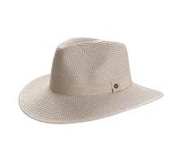 House of Ord Cape Town Serenity Fedora Chapeau de Soleil Anti UV Femme & Homme - Taille: L-XL/61cm - Taupe/White