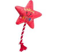 House Of Paws - Jouet en corde pour chiens, étoile, Joyeux anniversaire BZ5307 (taille unique) (Rose)